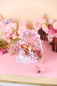 Cherry Blossom Deer Double Door Card