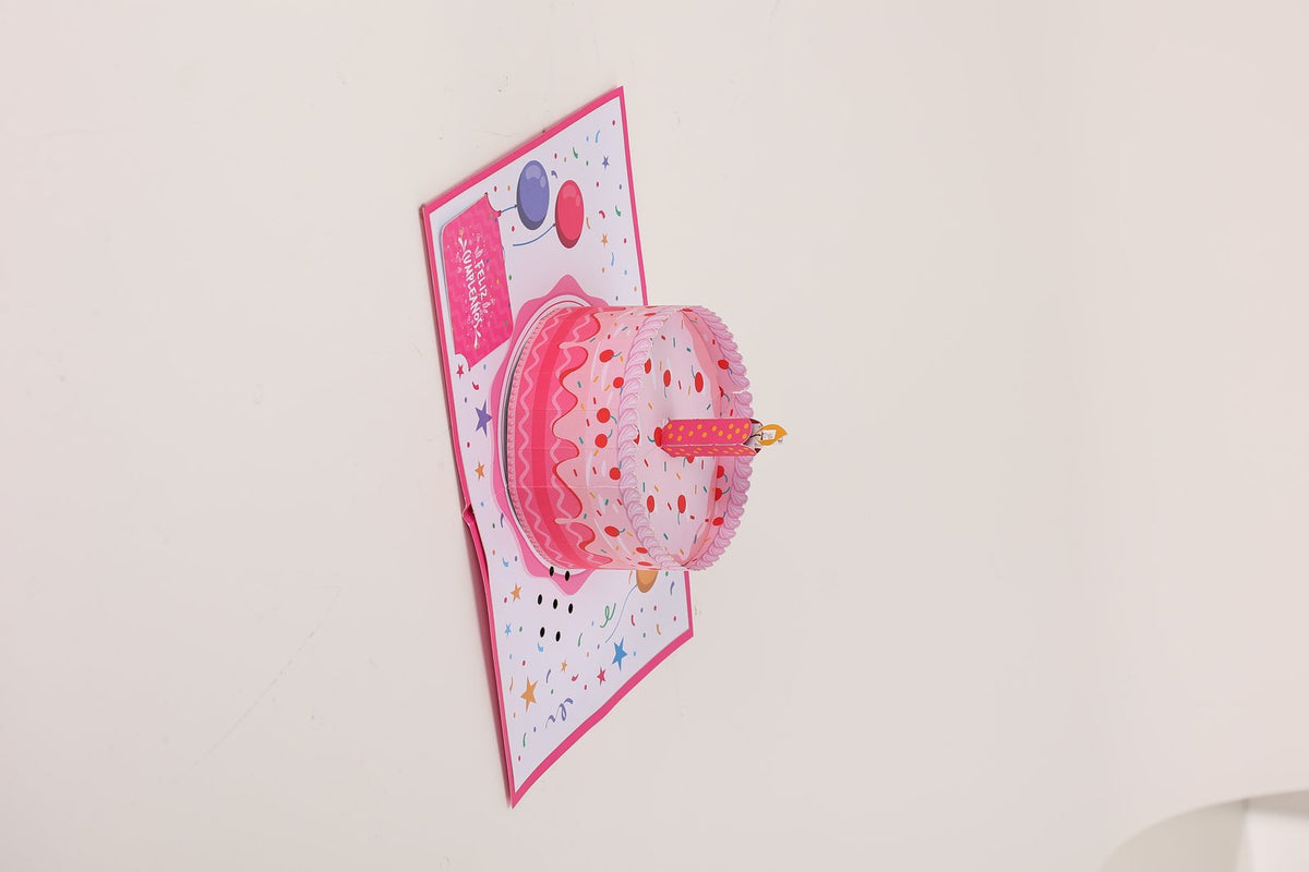 Pink Cake Birthday Greeting Card