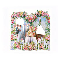 Rose Arch Wedding 3D Pop Up Card