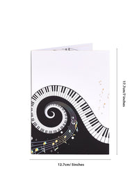 Piano Swirl Flip Pop Up Card