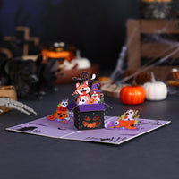 Puppy Halloween Box 3D Pop Up Card
