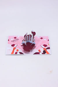 Qatar National Day Map 3D Pop Up Card