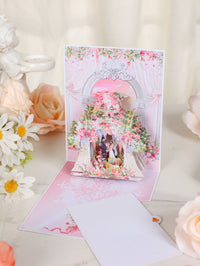 Pink Wedding Arch 3D Pop Up Card