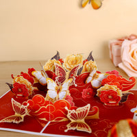 New Year Lucky Butterfly 3D Pop Up Card