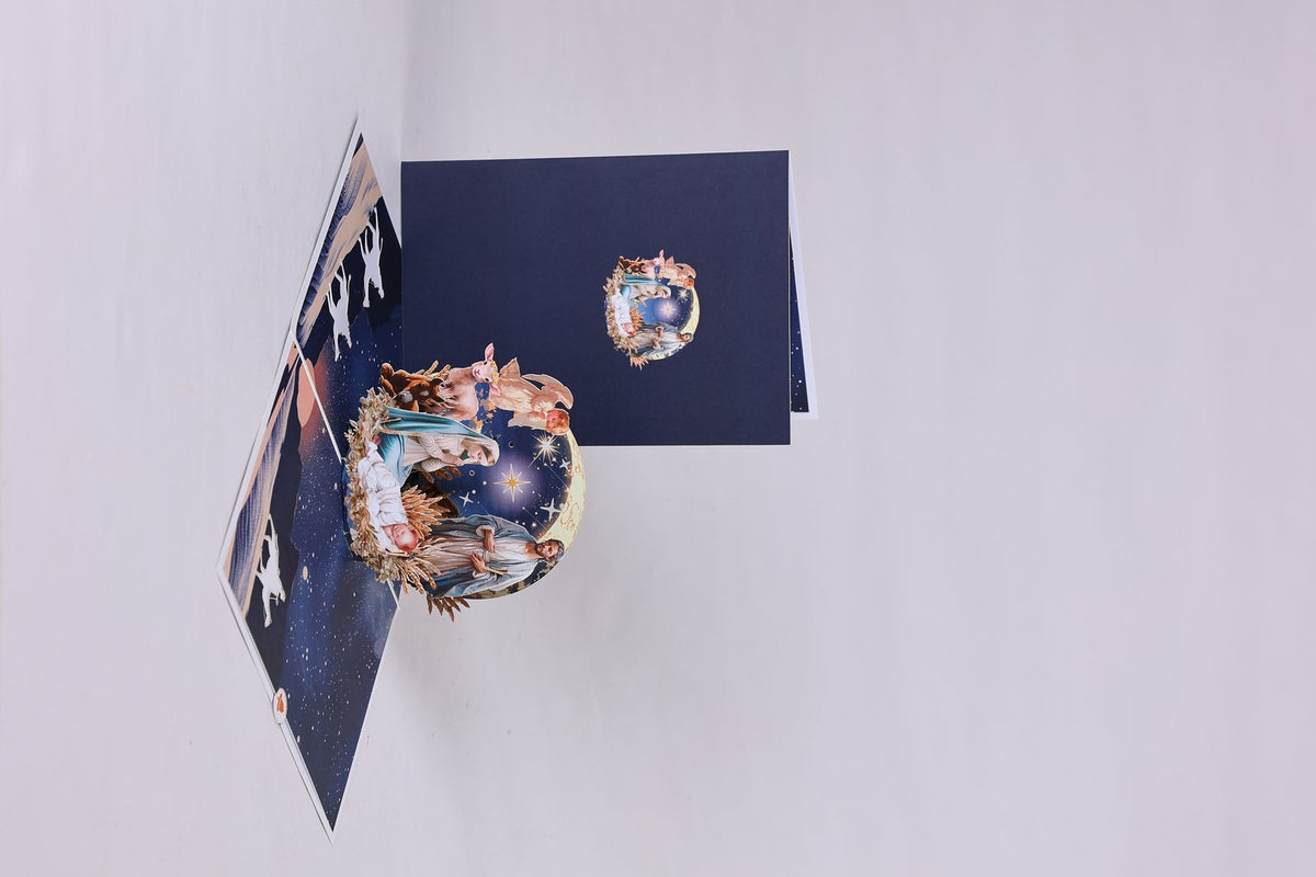 Round Nativity Greeting Card