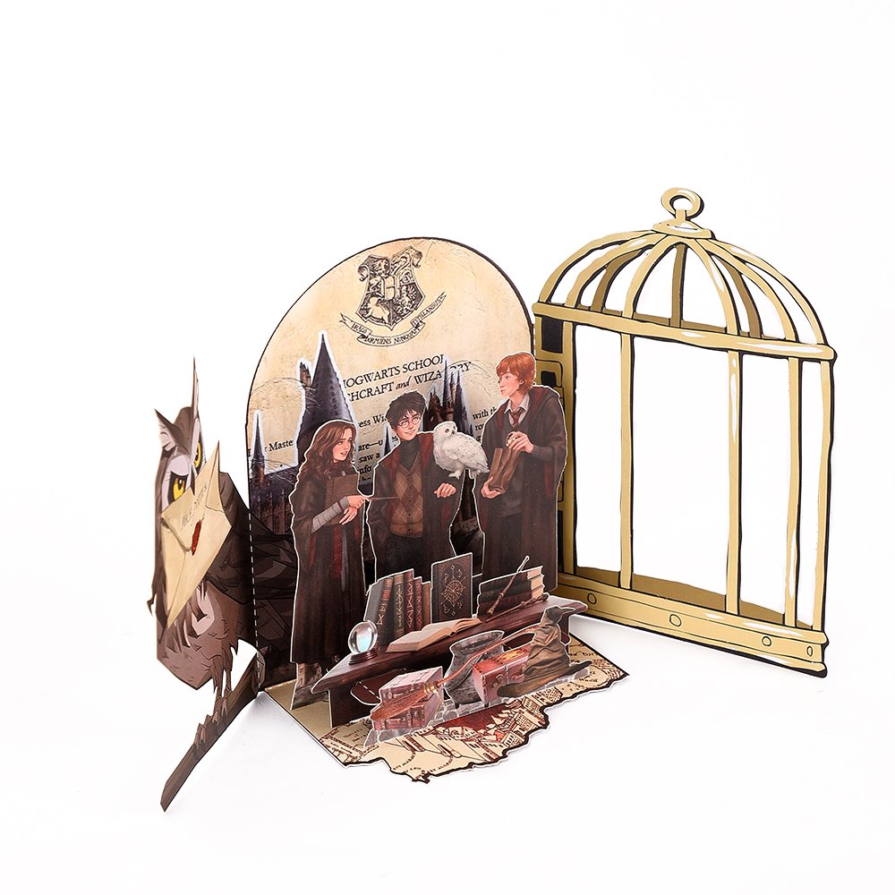 Owl Birdcage Delivering Mail 3D Pop Up Card