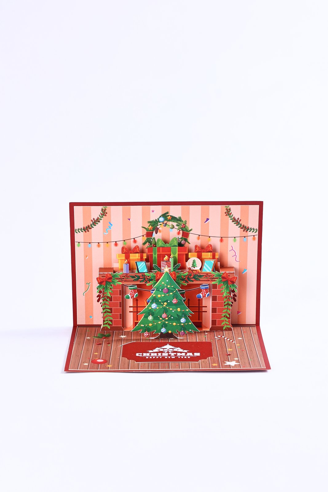 Christmas Fireplace Greeting Card
