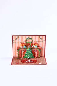 Christmas Fireplace Greeting Card
