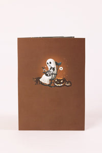 Hollow-Out Black Cat 3D Pop Up Card