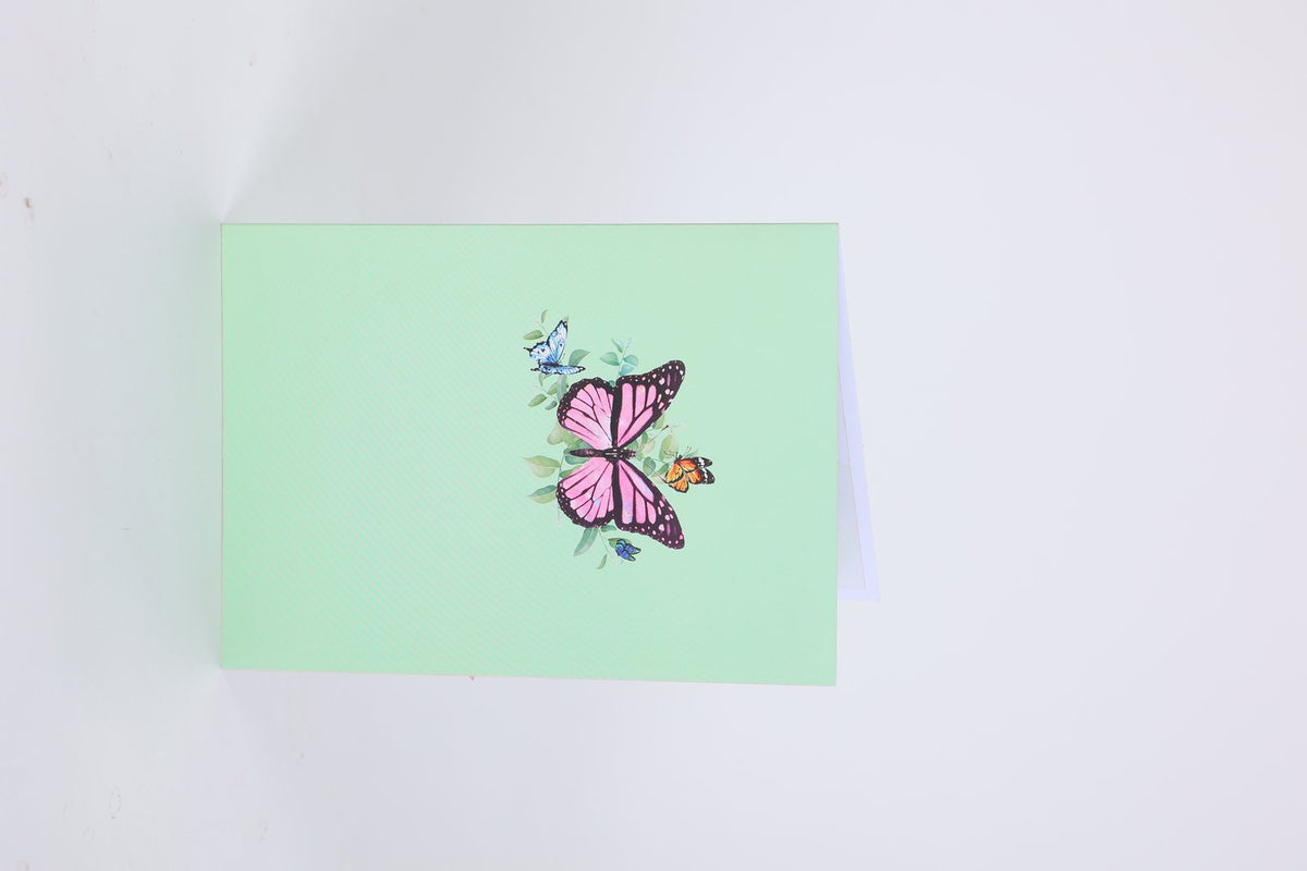 Butterfly Floral Branch Greeting Card