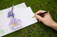Purple Hummingbird 3D Pop Up Card
