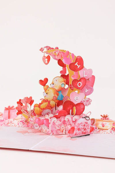 Bear Ladder Valentine's Day Greeting Card