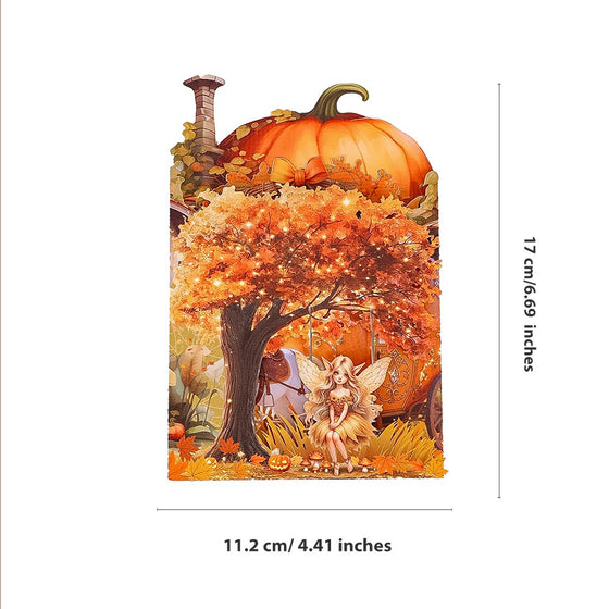 Thanksgiving Gnome Pumpkin Double Door Card