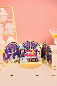 Cat Birthday Party 3D Pop Up Card