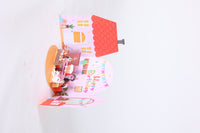 Blue Cottage Birthday Flip Pop Up Card