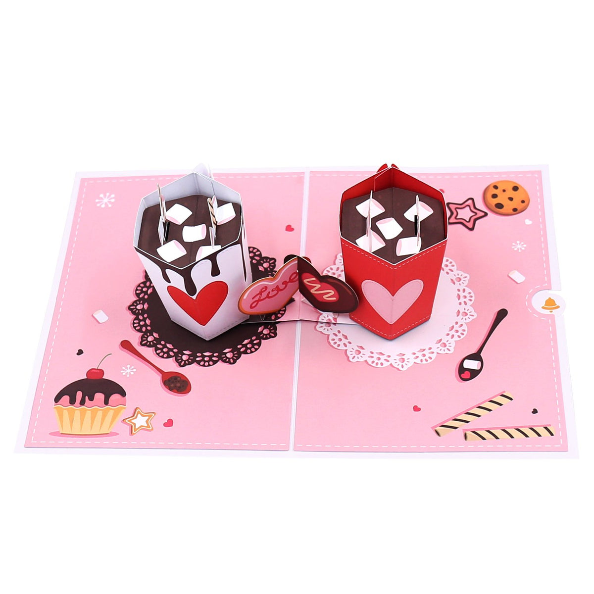Hot Cocoa Heart Greeting Card