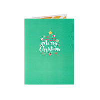 Santa Claus Climbing Christmas Tree 3D Pop Up Card