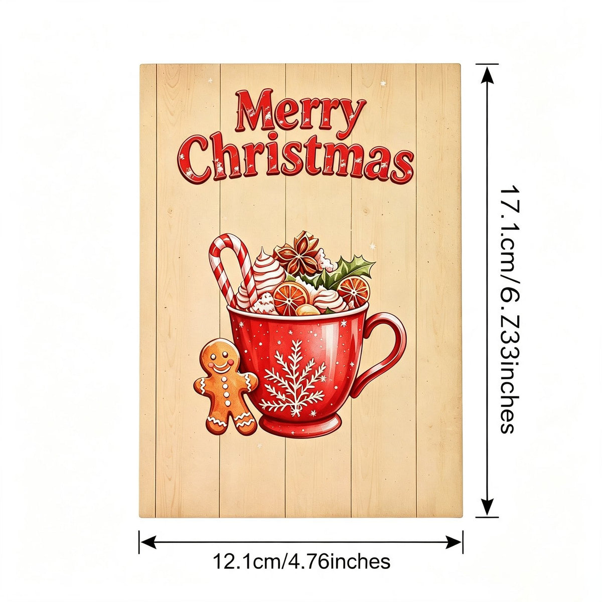 Gingerbread Man Hot Cocoa Greeting Card