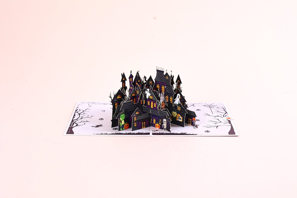 Wearable Haunted House Greeting Card