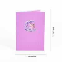 Leprechaun Wisteria Swing Crescent Moon 3D Pop Up Card