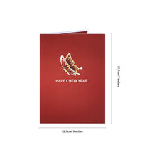 New Year Lucky Butterfly 3D Pop Up Card
