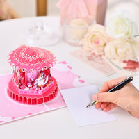 Valentine's Day Spinning Cat 3D Pop Up Card