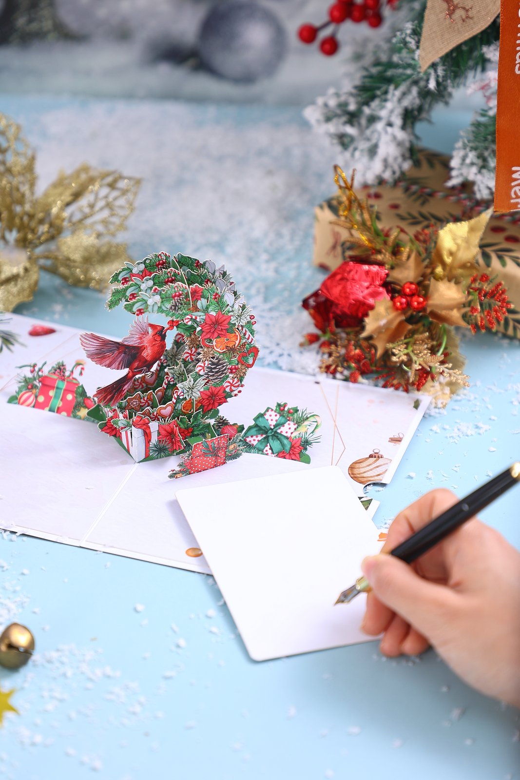 Christmas Bird Pop Up Card