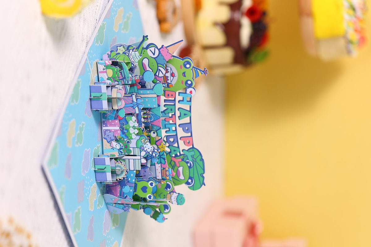 Birthday Frog 3D Pop Up Card