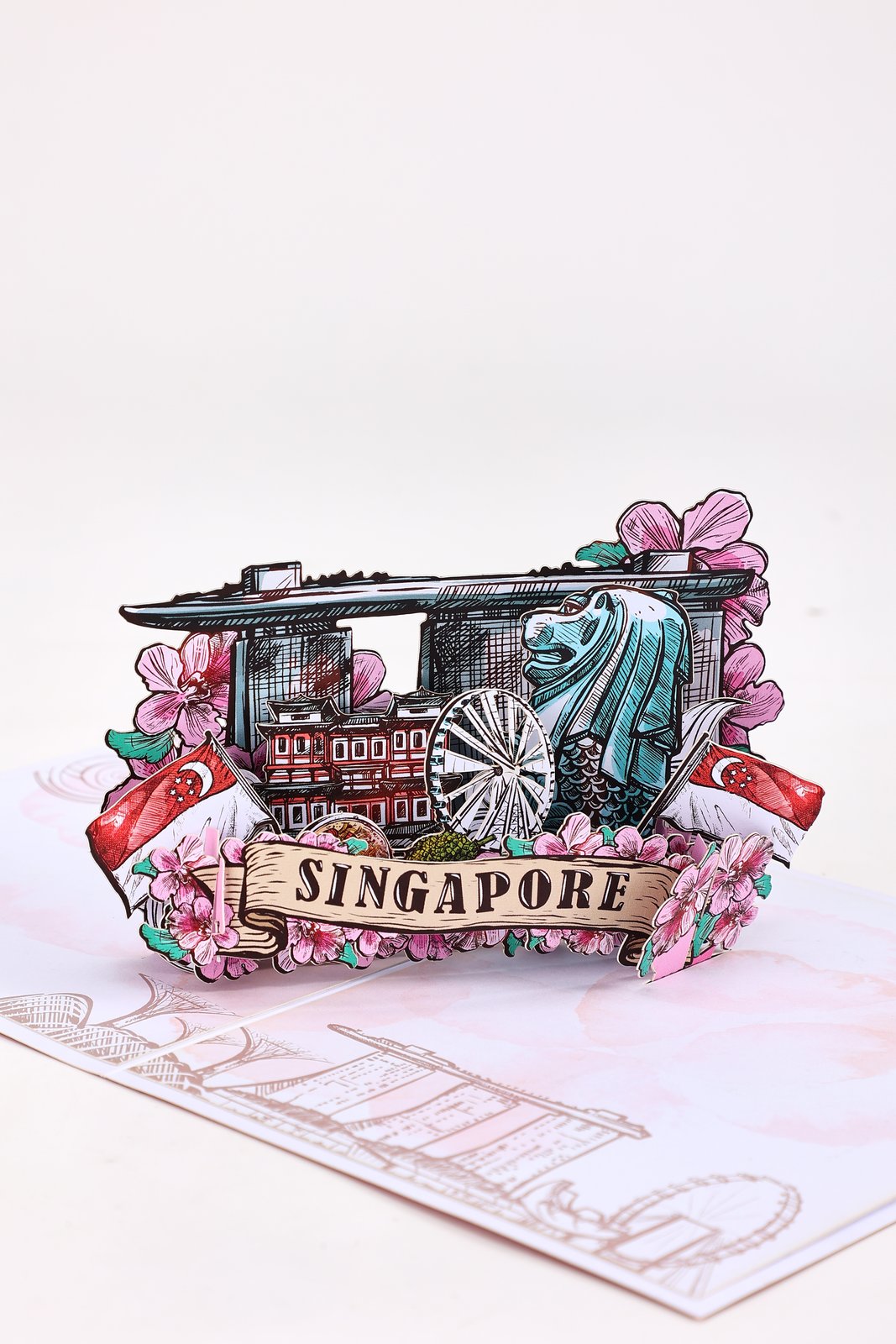 Singapore 3D Pop Up Card