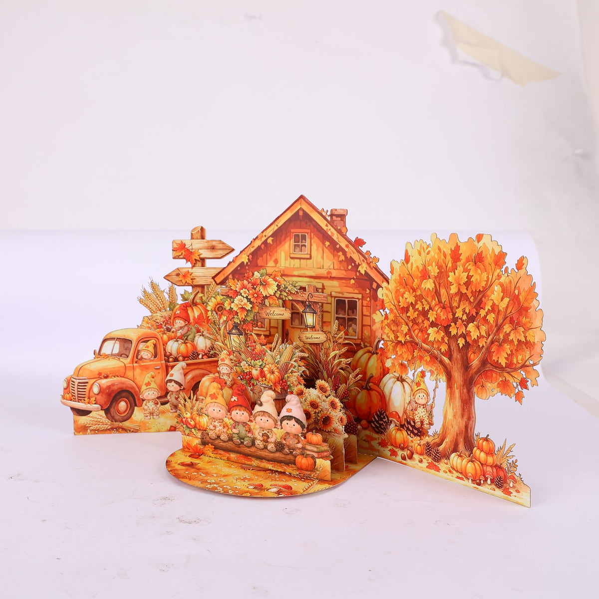 Autumn Mini Double Door Pop Up Card