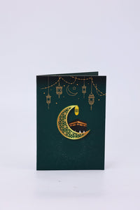Mecca Kaaba Moon Greeting Card