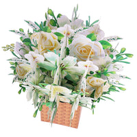 White Floral Box Card 3D Pop Up Card