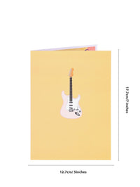 Electric Guitar Flip Pop Up Card