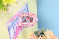 Arch Cherry Blossom Cat Greeting Card