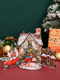 Christmas Vintage Car Flip Pop Up Card