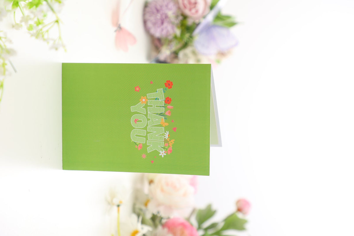 Green Thank You Flip Pop Up Card