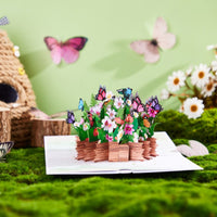 Mother's Day Butterfly Flower Basket Pop Up Card