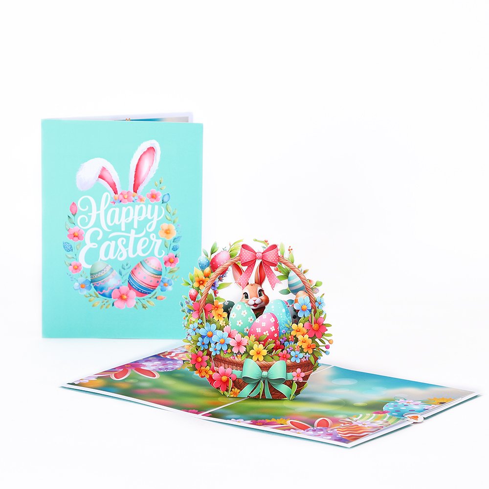Easter Bunny Ears Flip Pop Up Card
