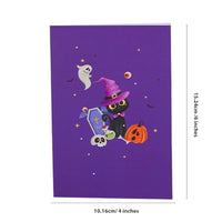 Moon Cat Box Halloween Greeting Card