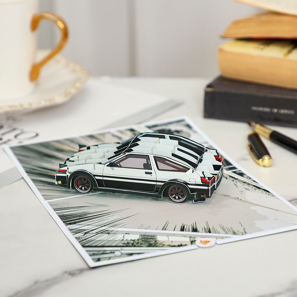 AE86 Sports Car Flip Pop Up Card