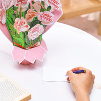 Large Champagne Rose Bouquet Mother's Day Card