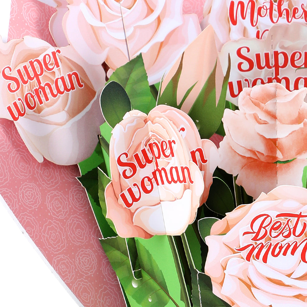 Large Champagne Rose Bouquet Mother's Day Card