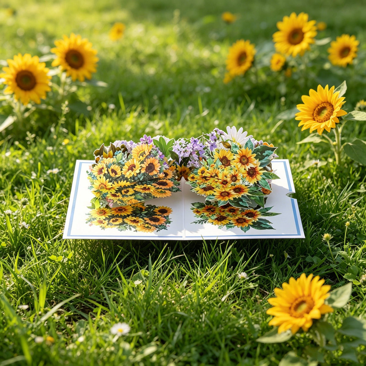 Sunflower Fresh Flowers 3D Pop Up Card