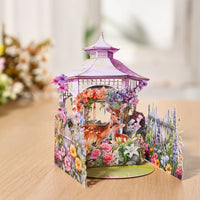 Bulk Order 3D Pop-Up Card Deer & Floral Gazebo Design Gift for All Occasions Greeting Card