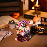 Cost-Effective for Business Gnome Halloween Box 3D Pop-up Card With Spooky Candy & Bat Design  Gnome Halloween Pop-Up Box Card – Spooky Candy & Bat Decor Bulk Greetings