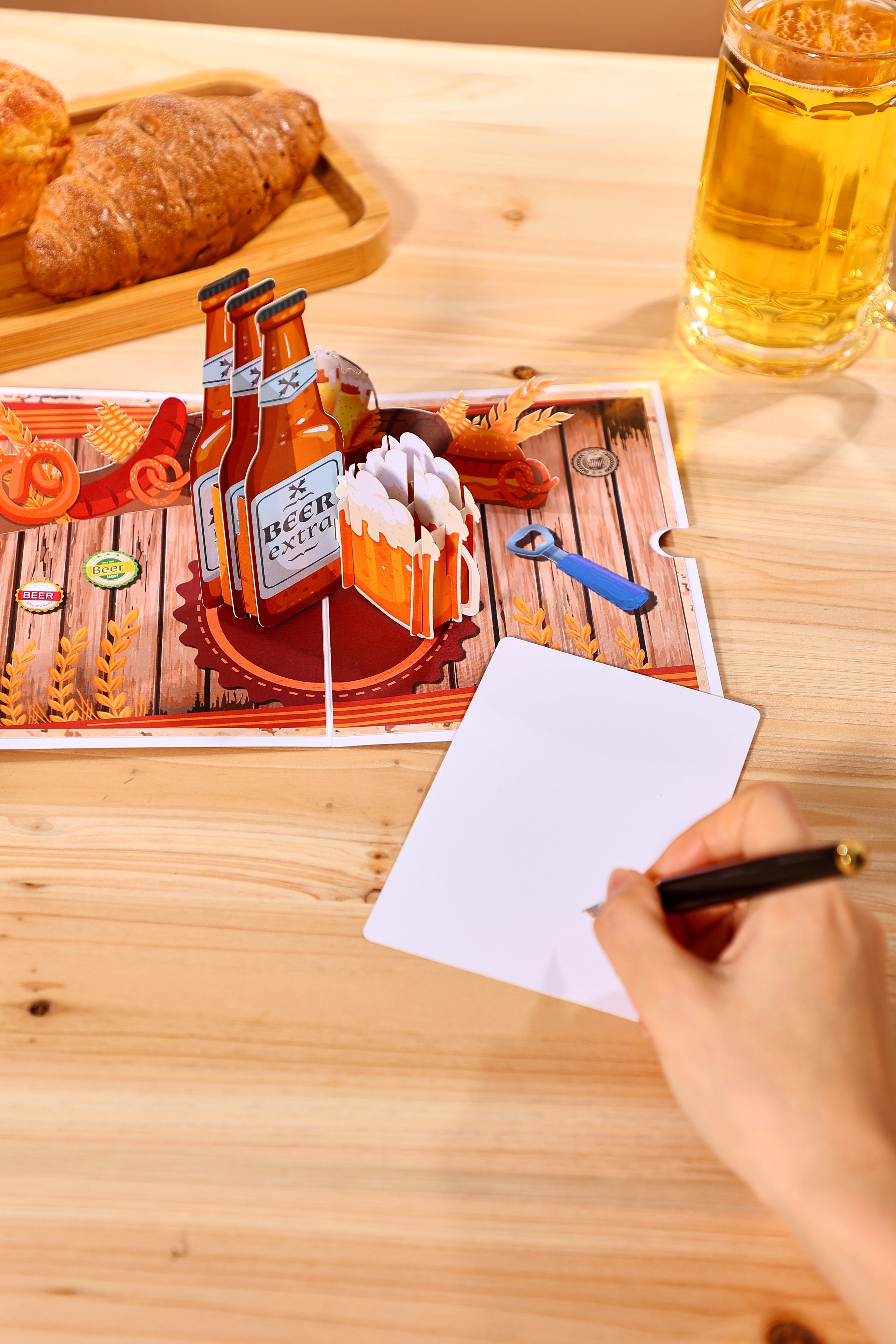 Beer Theme Father's Day Pop Up Card
