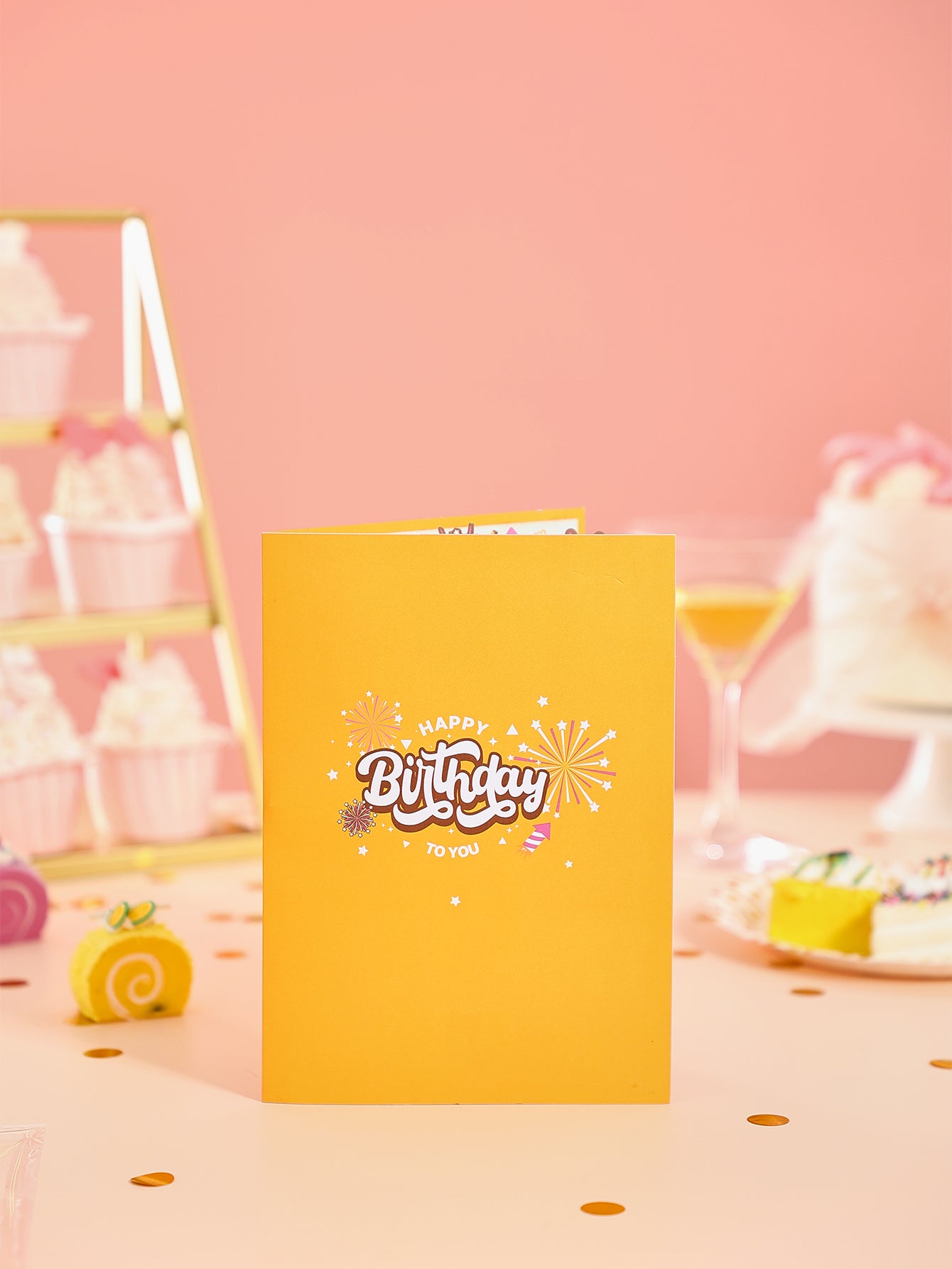 Manufacture Festive Greeting Card Fireworks Birthday 3D Pop-Up Card