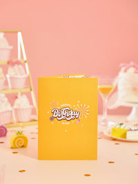 Manufacture Festive Greeting Card Fireworks Birthday 3D Pop-Up Card