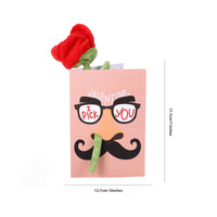 Factory High Quality Funny "I Pick You" Plush Rose Valentine's 3D Pop-up Card