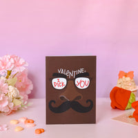 Factory High Quality Funny "I Pick You" Plush Rose Valentine's 3D Pop-up Card
